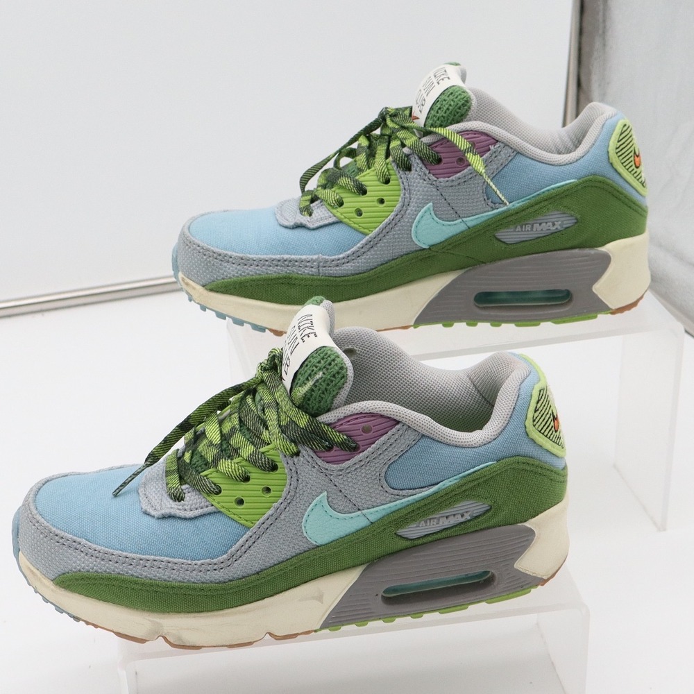 Nike Sneakers Kids 4Y Air Max 90 Sun Club Blue Green Good